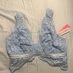 Cosabella Lace Bralette in Soft Blue